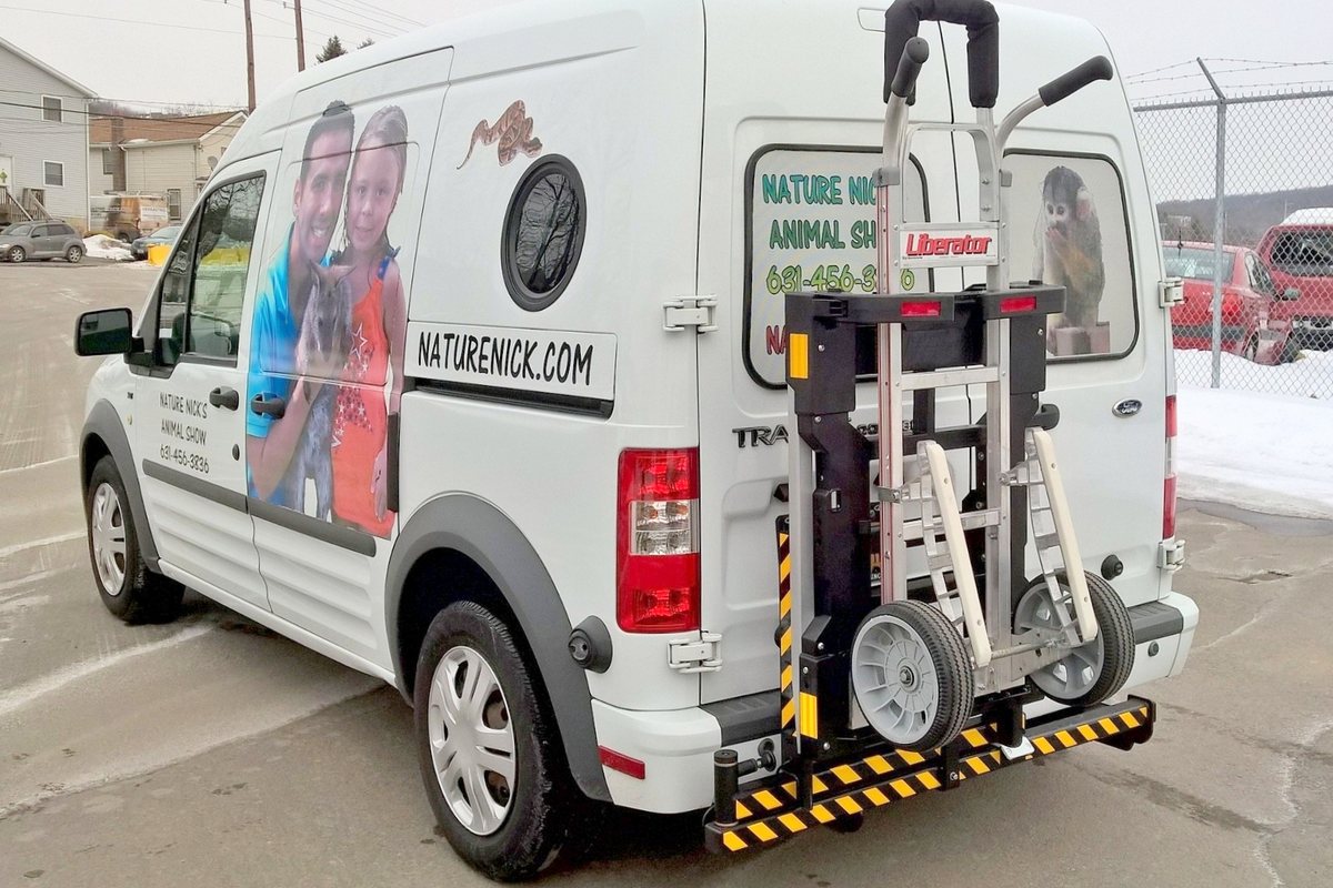 Courex liveried delivery van stationed at suburban customer depot
